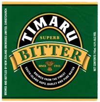 Timaru Bitter Label 1991